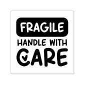 FRAGILE Handle With Care Heart Zelfinktende Stempel (Design)