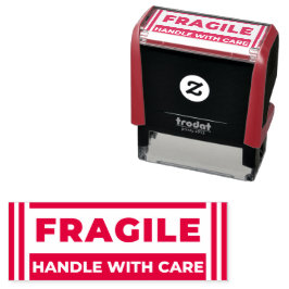 Fragile (Handle with Care Order) Business Office Zelfinktende Stempel