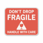 Fragile Handle With Care Shipping Label Design (Voorkant)