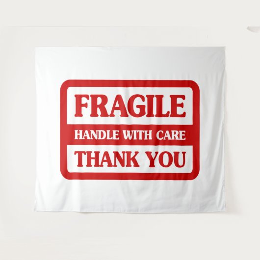 Fragile Handle With Care Wandkleed (Voorkant (horizontaal))
