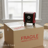 FRAGILE - HANDLE WITH CARE ZELFINKTENDE STEMPEL