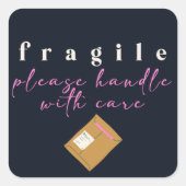 Fragile happy mail sticker (Voorkant)