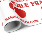 Fragile hartbehandeling met zorg cadeaupapier (Rol Hoek)