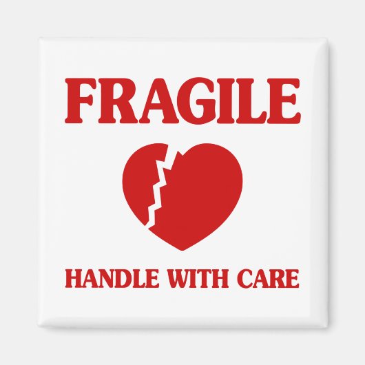Fragile hartbehandeling met zorg magneet (Voorkant)
