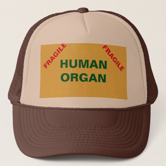 Fragile Human Organ Trucker Hat Pet (Voorkant)