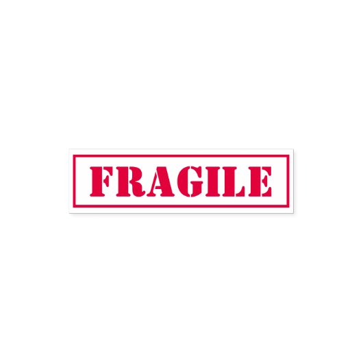 Fragile Kantoor aangepaste omlijste tekst Zelfinktende Stempel (Design)