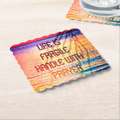 Fragile Life Prayer Kartonnen Onderzetters (Gebogen)