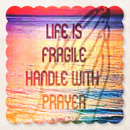 Fragile Life Prayer Kartonnen Onderzetters