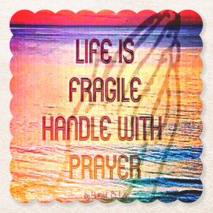 Fragile Life Prayer Kartonnen Onderzetters