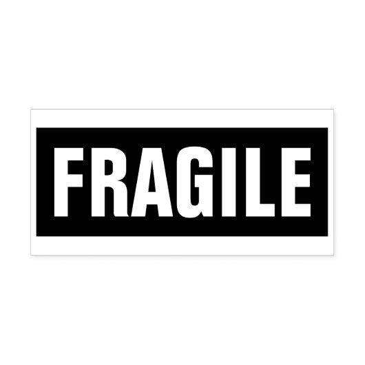 Fragile mailing rubberstempel (Afrduk)