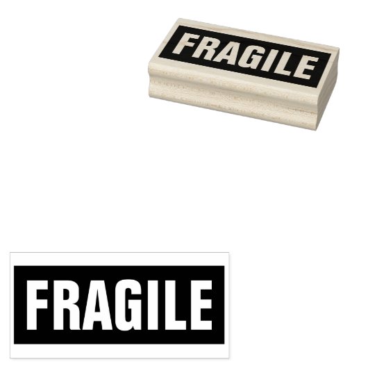 Fragile mailing rubberstempel (Gestempeld)