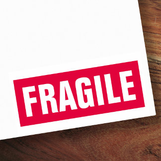 Fragile mailing zelfinktende stempel