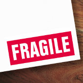 Fragile mailing  zelfinktende stempel