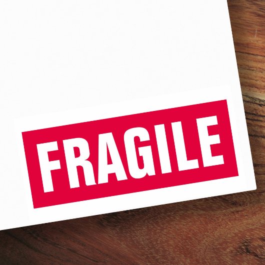 Fragile mailing  zelfinktende stempel