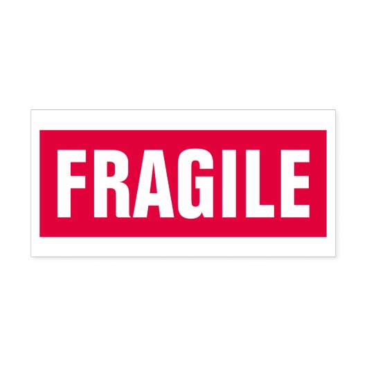 Fragile mailing  zelfinktende stempel (Design)