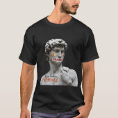Fragile meme kunst - Cracked David standbeeld paro T-shirt (Voorkant)