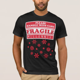 Fragile Millennial, handig met zorgsnoer T-shirt