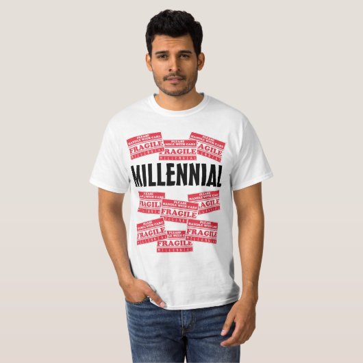 Fragile Millennium, handig met zorg T-shirt (Voorkant volledig)