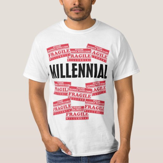 Fragile Millennium, handig met zorg T-shirt (Voorkant)