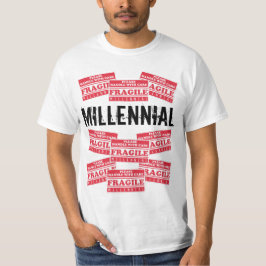 Fragile Millenniumlabels, gelieve voorzichtig te z T-shirt