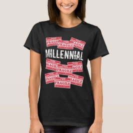 Fragile Millenniumlabels, gelieve voorzichtig te z T-shirt