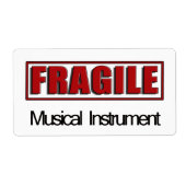 Fragile Musical Instrument Labels (Voorkant)