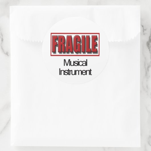 Fragile Musical Instrument Stickers (Tas)