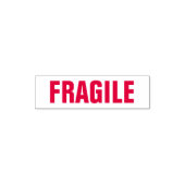 Fragile Packaging Supply Small Business Red Zelfinktende Stempel (Design)