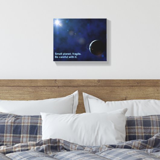 Fragile Planet Canvas Afdruk (Insitu (Slaapkamer))