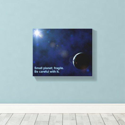 Fragile Planet Canvas Afdruk (Insitu (Houten vloer))