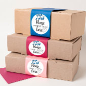 Fragile please handle with care with leaf ronde sticker