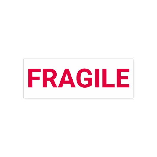 FRAGILE Red Self-Inking Rubber Stamp Zelfinktende Stempel (Design)