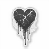 Fragile Resilience: Midnight Ink Heart Sticker (Voorkant)