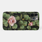 Fragile rozen. Floral patroon op zwart Case-Mate iPhone Case (Achterkant (horizontaal))