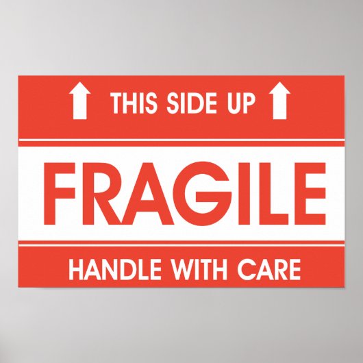Fragile Sign Poster (Voorkant)