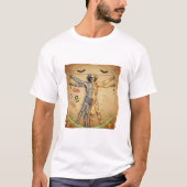 Fragile Skeleton Meme – Vitruvian Man Cracked Paro T-shirt (Voorkant)