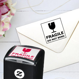 Fragile snijdt geen aangepaste Afbeelding tekst Zelfinktende Stempel