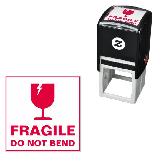 Fragile snijdt geen aangepaste Afbeelding tekst Zelfinktende Stempel (In situ)