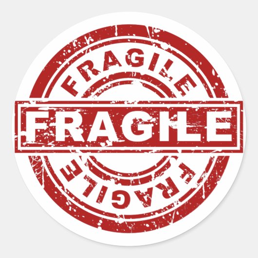 Fragile Stamp Sticker (Voorkant)