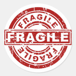 Fragile Stamp Sticker