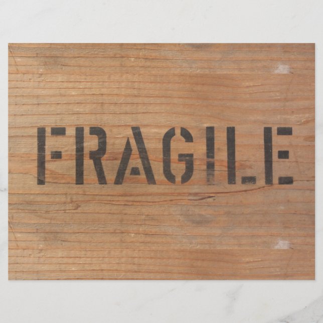 Fragile Stamped op Wood (Voorkant)