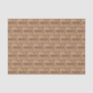 Fragile Stamped op Wood Briefkaart Tissuepapier