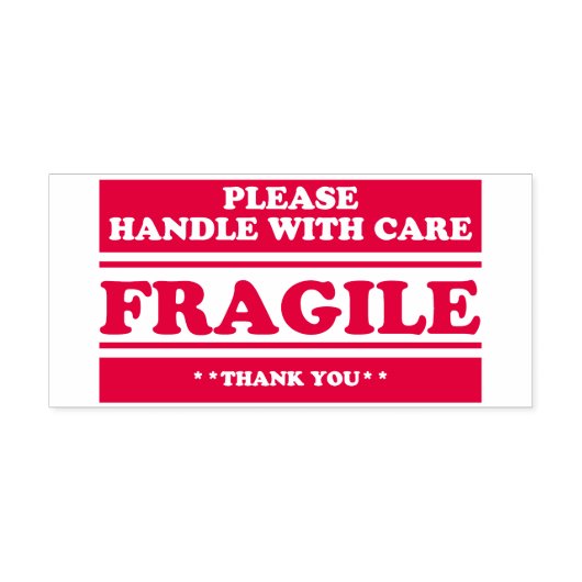 Fragile Stickers for Shipping and Moving Please Ha Zelfinktende Stempel (Design)