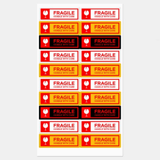 Fragile Stickers Handle with Care (Vel)