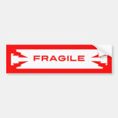 Fragile Symbool Bumpersticker (Voorkant)