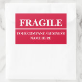 Fragile Verzendlabel Rechthoek Sticker (Tas)