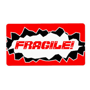 Fragile waarschuwing - verzendstickers etiket