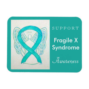 Fragile X Syndrome Awareness Ribbon Angel Magnet Magneet