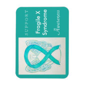 Fragile X Syndrome Awareness Ribbon Angel Magnet Magneet (Verticaal)