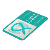Fragile X Syndrome Awareness Ribbon Angel Magnet Magneet (Linkerzijde)